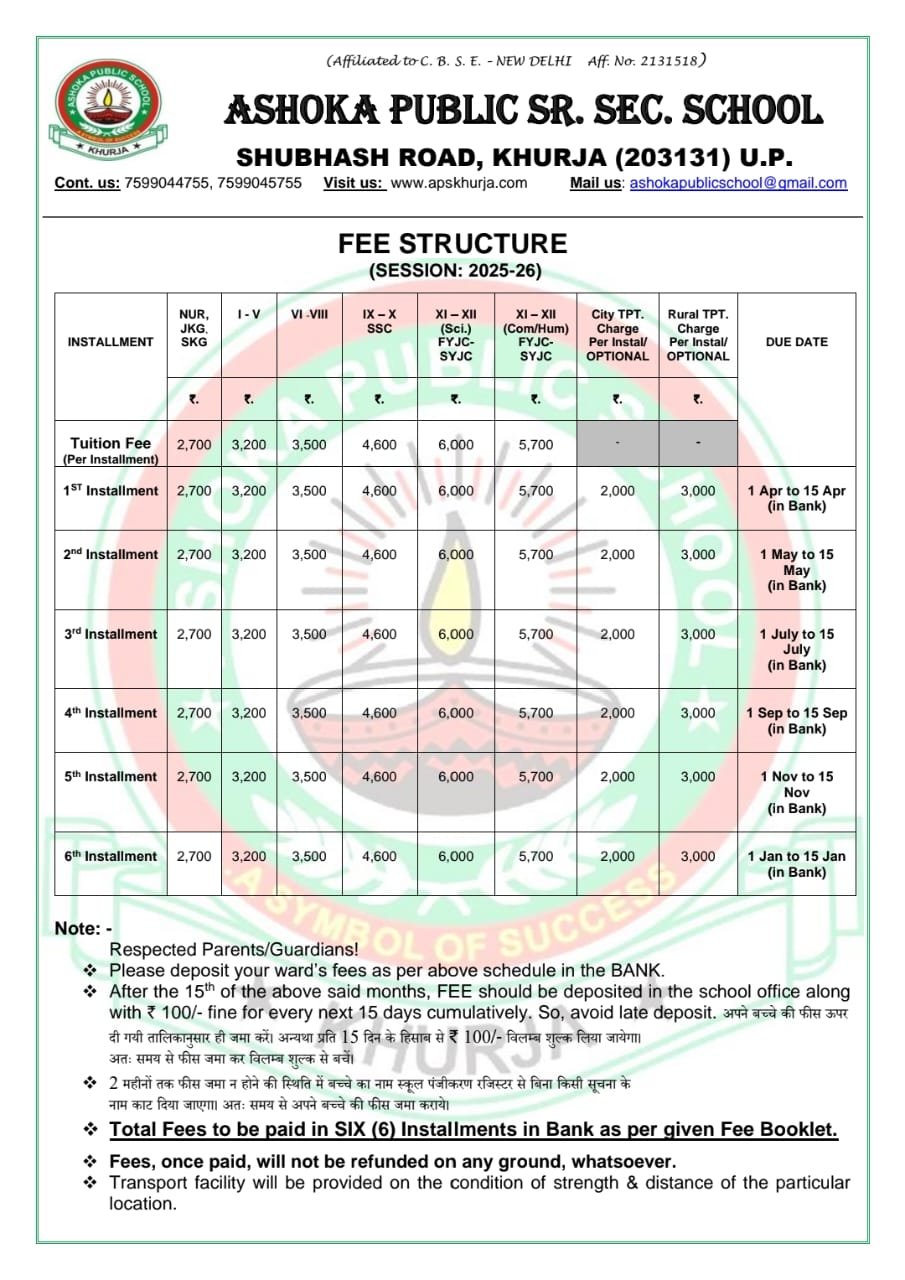 Fee Structure 1